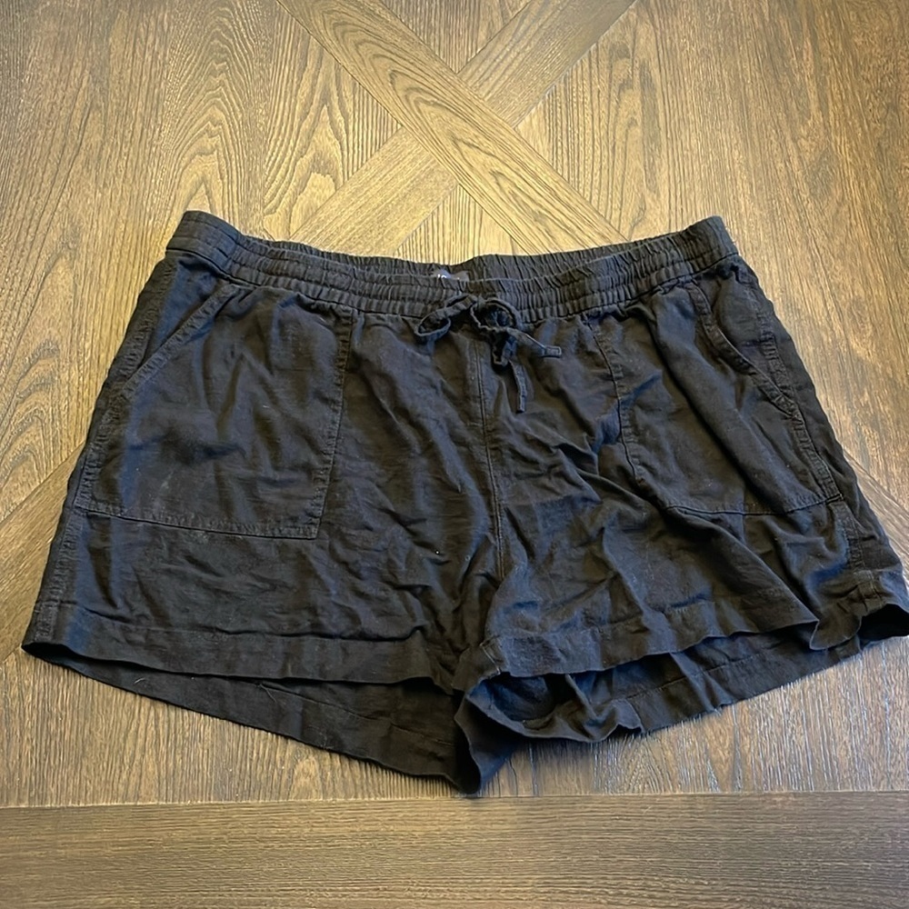 J. Crew Black Linen Shorts Size Extra Large